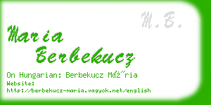 maria berbekucz business card